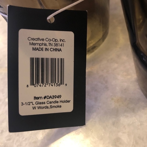 Creative Co-op Glass Candle Holders (5) New! - Picture 3 of 5